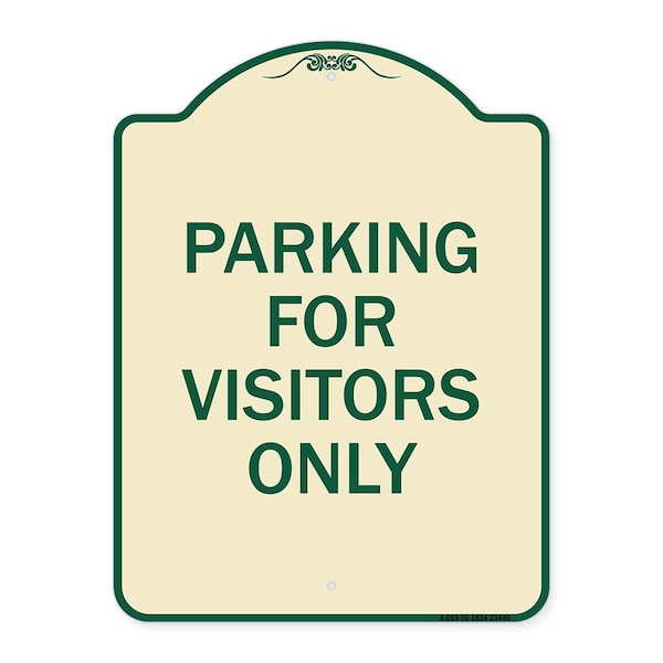 Signmission Parking for Visitors Only Heavy-Gauge Aluminum Architectural Sign, 24" x 18", TG-1824-23440 A-DES-TG-1824-23440 - main